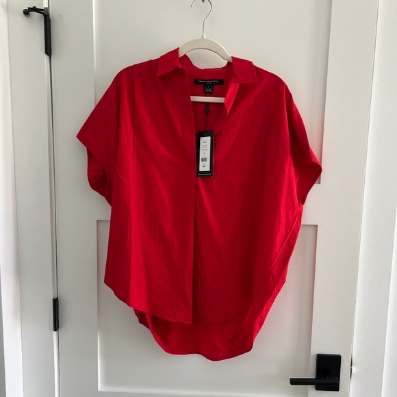 French Connection Red Shirt Sz Sm - Picture 1 of 9